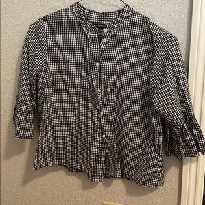 Madewell Plaid Collarless Shirt